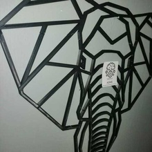 2d elefante parede arte 3d print model - Mito3D