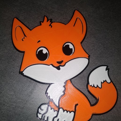2d fox a casa animais 3D print model - Mito3D