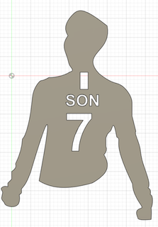 2d heung min filho Tottenham Hotspurs futebol heungminson 3d print model - Mito3D
