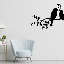 2d l'amour oiseaux mur décoration art 3d print model - Mito3D