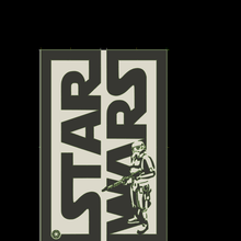 2d storm trooper star wars wall hanging art 3d print model - Mito3D
