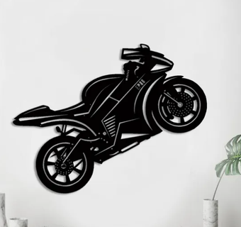 2d wall painting motorcycle Art art table 3d print model - Mito3D