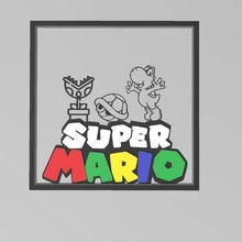 2d Mauer Super Mario 3d print model - Mito3D