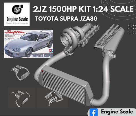 2jz 2000hp kits engine 1 24 tamiya aoshima fujimi proline promod turbo precision 3d print model - Mito3D