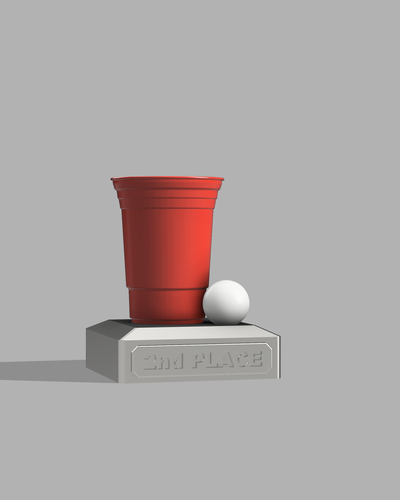 2nd yer bira pong fincan ganimet sanat bierpong bier pokal 3d print model - Mito3D