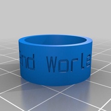 2nd worle jewelry customized rings 3d print model - Mito3D