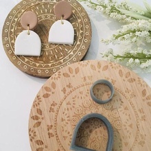2piece earring cutter set cookie polymer clay cutters 3d print model - Mito3D