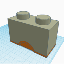 2x1 Lego caixa ferramenta 1x2 pequeno 3d print model - Mito3D