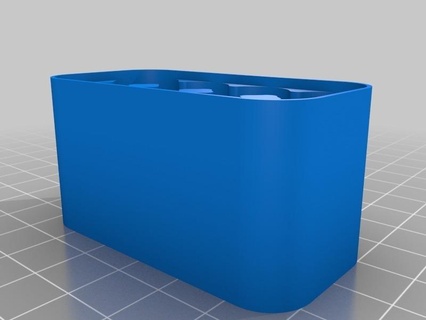 2x8 özelleştirilmiş pil durum kılıf örtmek konteynerler 3d print model - Mito3D