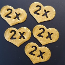 2x coração de moeda a arte sinais logotipos 3d print model - Mito3D