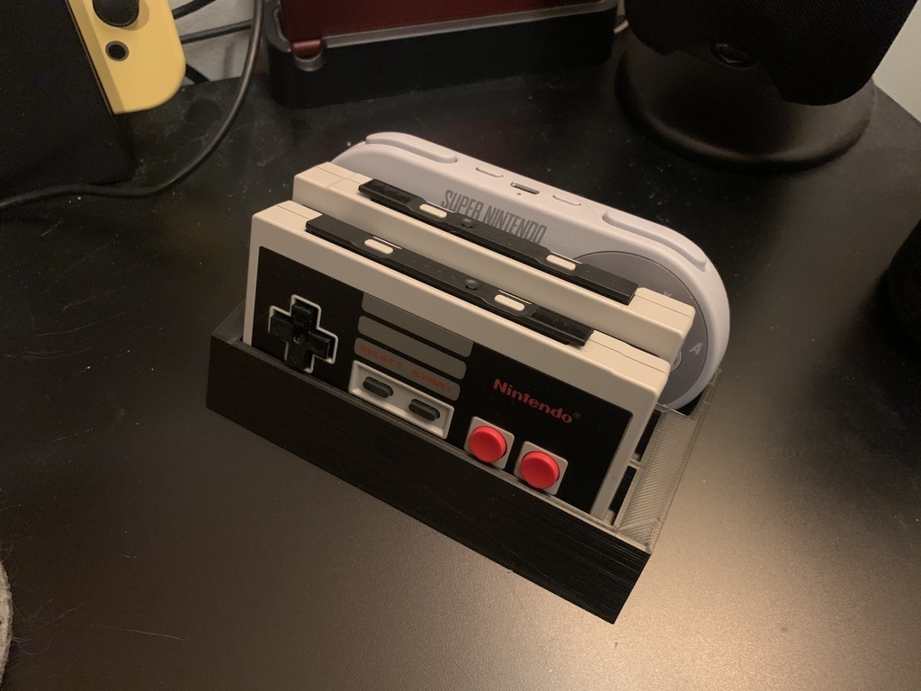 2x nes 1x snes kontrolör Kulp destek ayakta durmak nintendo değiştirmek Süper video oyunlar konsollar oyun 3D print model - Mito3D