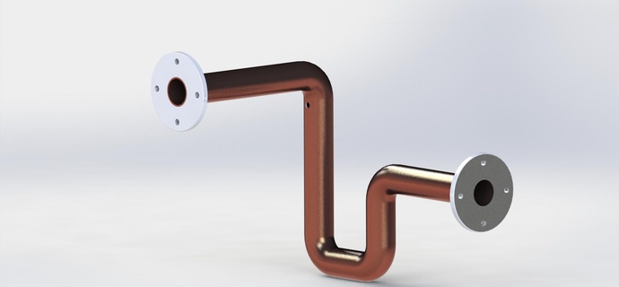 3-4 pipe flange design 3d modelling 3d print model - Mito3D