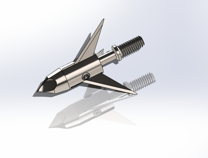 3-blade arrowhead arrow hunting tip arch 3d print model - Mito3D
