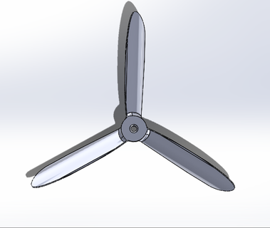 3-blade rc propeller 190mm diameter aircraft plane blades blade bf109 3d print model - Mito3D