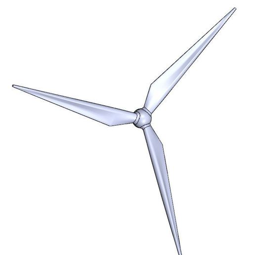 3 blade Wind Turbine Propeller 3D print model - Mito3D