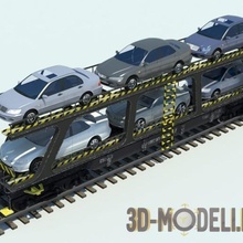 3-in-1 ho scale 1 87 demiryolu vagon oyun mekanik oyuncaklar tren platform model ölçek araba 3d print model - Mito3D