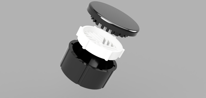 3-part chopper grinder pikachu 3d print model - Mito3D