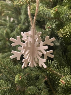 3 peice copo nieve ornamento montaje hogar casa xmascults articulado Navidad decorativo estilo armar mecanismo partes Días festivos pulcro 3d print model - Mito3D