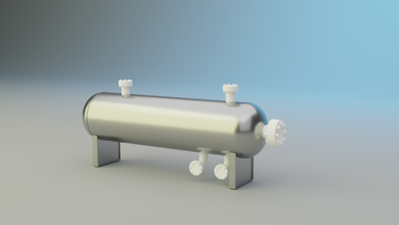 3-phase separtor oil gas industry separator 3phase 3d model 3dprintable 3d print model - Mito3D