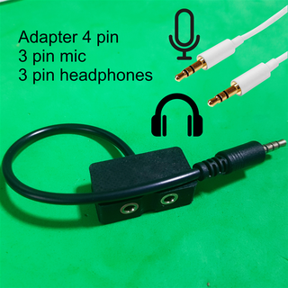 35mm 3 Stift Mikro Kopfhörer 4pin Adapter Jack Headset Laptop Musik Audio 3d print model - Mito3D