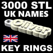 3000 stl arquivos personalizado chaveiros uk nomes 3d print model - Mito3D