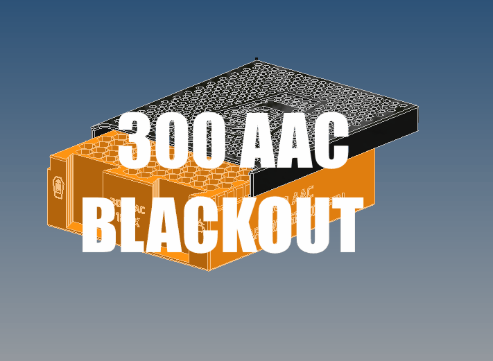 300 aac blackout 186x storage fits inside 50cal ammo bullet bullets ar15 rifle gun ammunition box honey m4 casket coffin cartridge free mag badger 3D print model - Mito3D