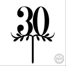 30 an gâteau topper années femmes anniversaire décoration 3d print model - Mito3D