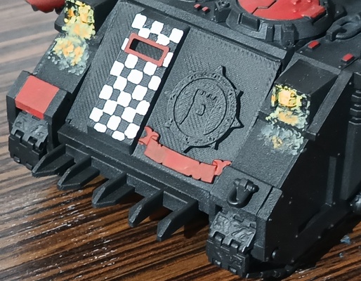 30k chronos muster teller logo spiel horus ketzerei fahrzeug panzer transport 3d print model - Mito3D