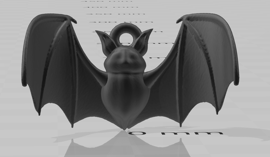 30mm pipistrello anelli chiave squillare orecchini Halloween 3d print model - Mito3D