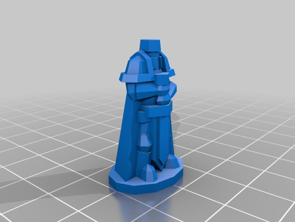 30mm şövalye sipariş low poly 3d baskı 3d print model - Mito3D