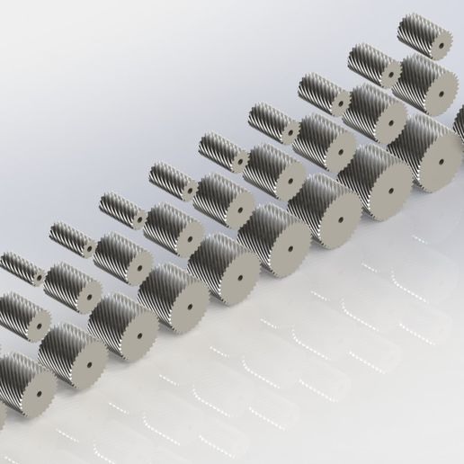 31 parça geçti helezoni dişliler Ayarlamak modül 0 25 dişli kesme vites kutusu takımı çark Vites değiştirme Creality Nero solidworks modeli stl yazdırılabilir baskı model baskılar 3d 3D print model - Mito3D