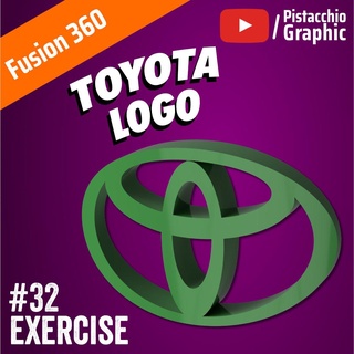 32 toyota logo cad fusion 360 pistacchio graphic fuson maker tutorial youtube corolla 3d print model - Mito3D