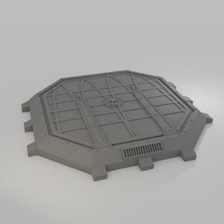 32mm drop pod hatch base wh40k skull game rpg droppod wargame easyprint resin fdm 3d print model - Mito3D