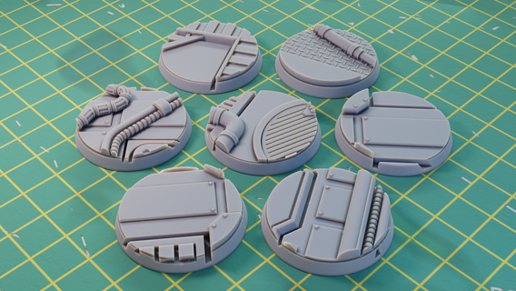 32mm scifi metal chapeamento bases set 2 sci fi base espaço navio industrial tecnologia rpg jogos guerra 3d print model - Mito3D