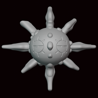 338 Solrock pokemon şekil heykel video oyunu oyunları minyatür fanart heykelcik zümrüt yakut Hoenn 3d print model - Mito3D