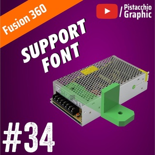 34 suporte Fonte cnc laser fusão 360 pistache gráfico criador tutorial Youtube fornecem 3d print model - Mito3D