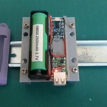 35 mm din-rail clip battery 18650 various rail din 35mm tp4056 3d print model - Mito3D