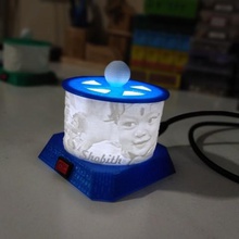 3mm 360 derece lithophane sahibi ev <url> 3dprinte anet a8 ender hediye fikri fikirleri lamba led gece lambası nintendo geçin 3d print model - Mito3D