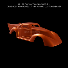 37 - 38 chevy coupe promod 2 drag body model kit rc slot custom diecast 3d print model - Mito3D