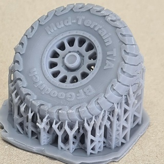 37 x12 5 tyres 17 method rims 1 24 scale offroad tyre pickup 25 revell amt ford mud bog rock crawler rim 3d print model - Mito3D