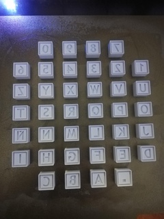 38 sellos alfabeto + números Galleta cortador sello articulo cocina pastel número 3d print model - Mito3D