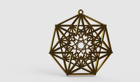 arte joalheria matemático matemática colar pingentes 3d print model - Mito3D
