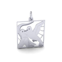 3902 silver 02 two turtle doves gioielleria pendente incantesimi braccialetto squillare orecchini 3d print model - Mito3D