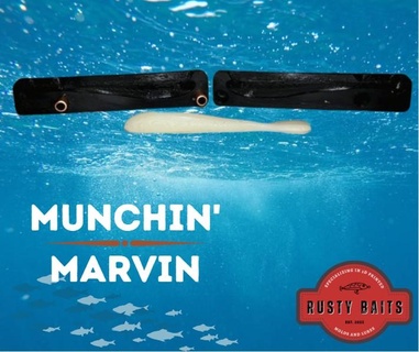 3 1 2 grignoter Marvin leurre moule pêche poisson appât doux nager basse doré jaune marigane 3d print model - Mito3D