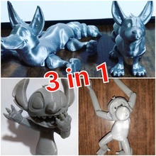 3 1 climbing monkey stitch dog flexi 3d print model - Mito3D