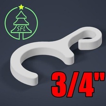 3 4 emt pipe string light hook 3d print model - Mito3D