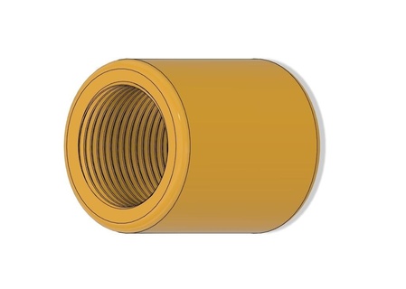 3 4 female pipe coupling connector nipple 3 4 pipe coupling connector nipple  3d print model - Mito3D