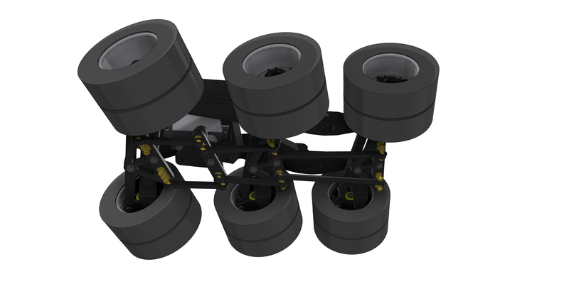 3 eje streering unidad juego burlarse montaje rc4wd boyal 3d print model - Mito3D
