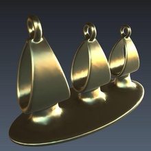 3 bails gioielleria reperti sospeso parentesi pendente ciondoli oro appendere poli squillare 3d print model - Mito3D