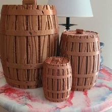 3 barrels containers 3d print model - Mito3D